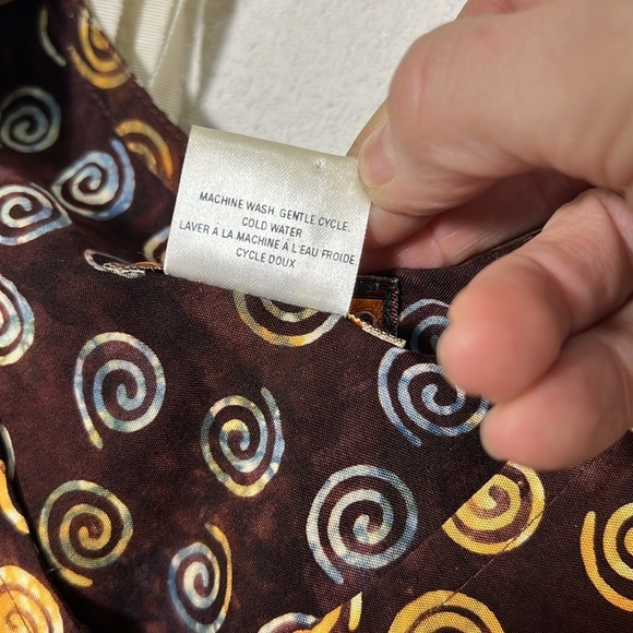 April Cornell Tank and Pant Set in Rayon Brown and Wheat Color with Swirl Accent - Picture 7 of 9